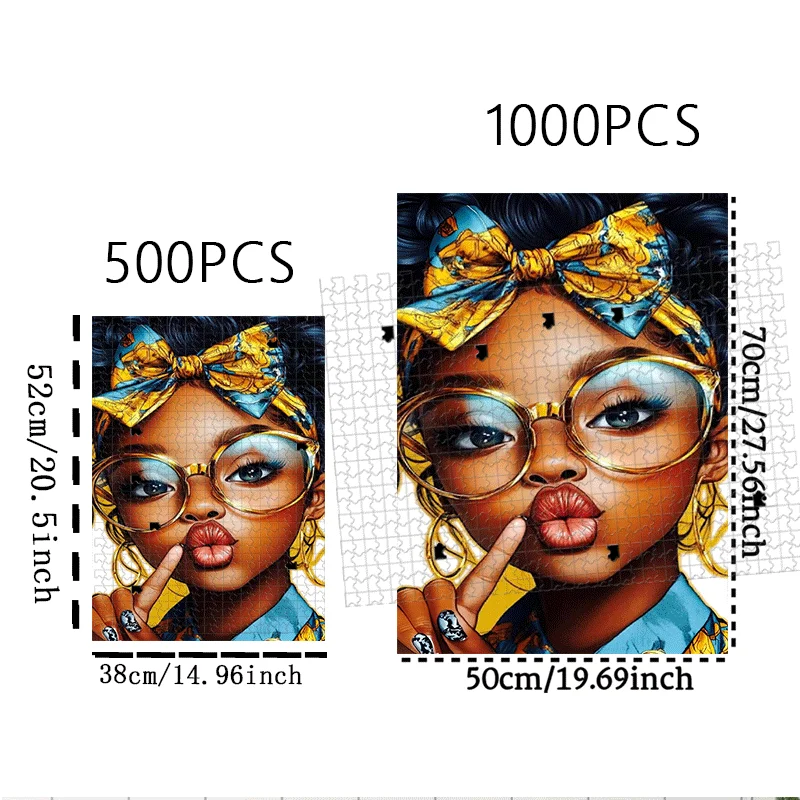 Character, Bow Tie, Glasses, Lips, Fingers, Clothing Puzzle 500pcs/1000pcs for Adults - Interactive Family Game, College Roomm