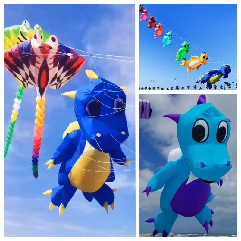 Cerfs-volants Dragon Gonflables pour Adultes, Jouets Souples, Pendentif Spectacle, Parachute, Breezemoon, dehors, Papalote, 500cm, Nouveau