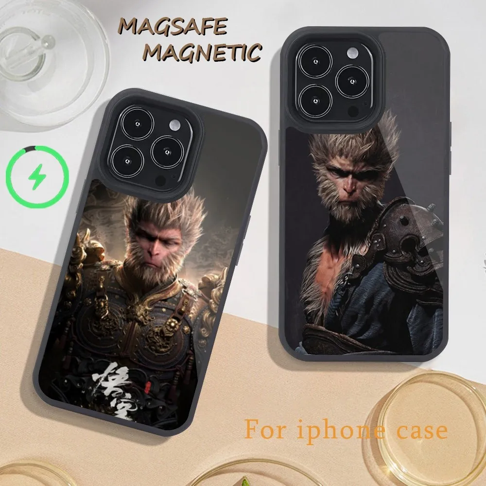 Black Myth Wukong Game  Phone Case For iPhone 15 14 11 12 13 Pro Max Plus Magsafe Wireless Charge Cases Cover