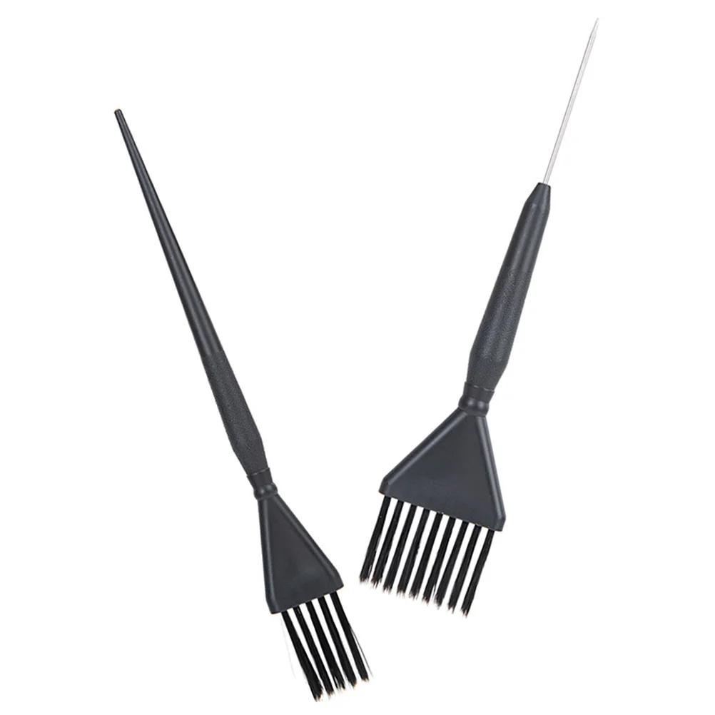 

2pcs Hair Dye Brush Set Different Sizes For Hair Coloring Highlighting Bleaching Root Application Salon Home Use Easy Clean