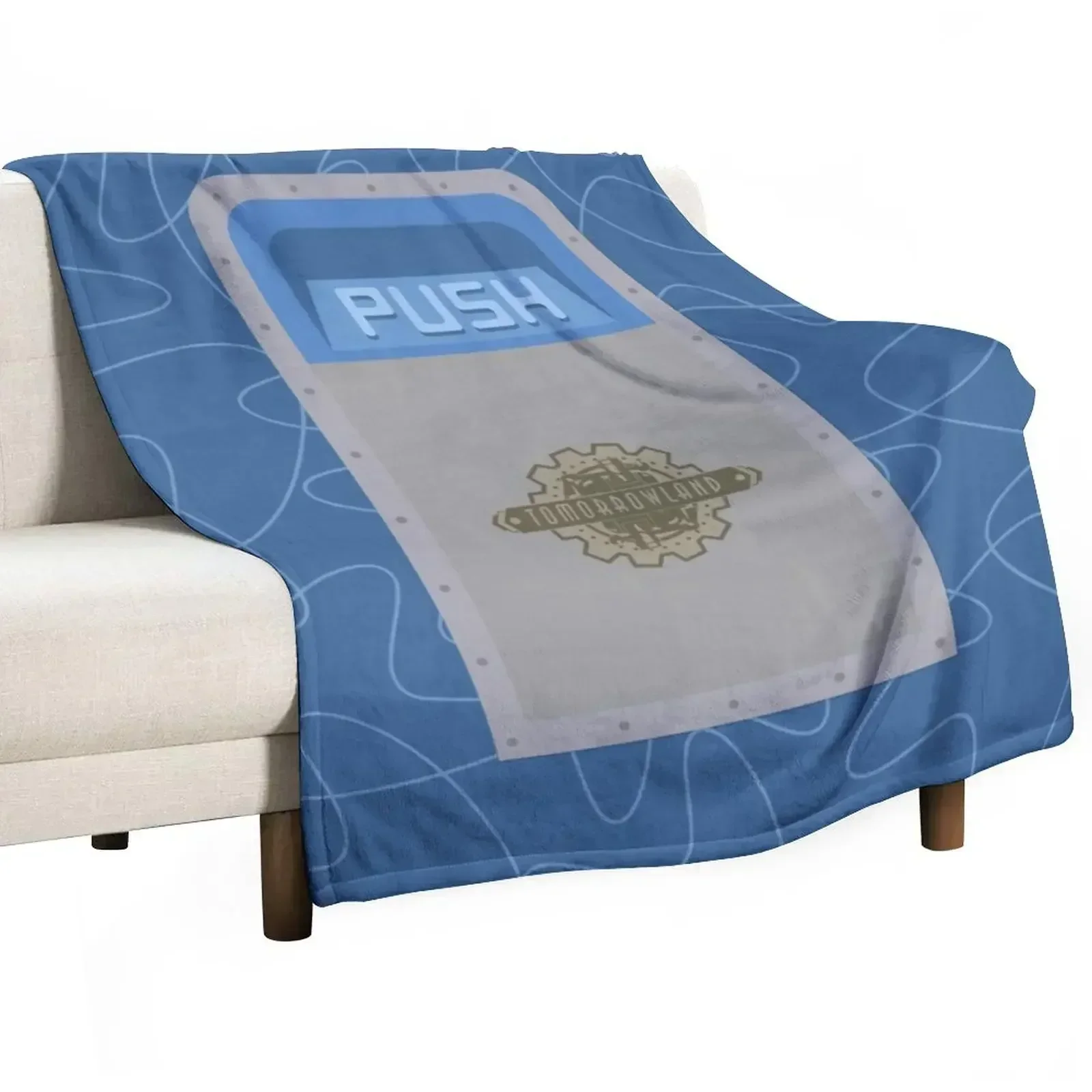 PUSH The Talking Trash Can Throw Blanket Soft Beds Sofas Beach Blankets