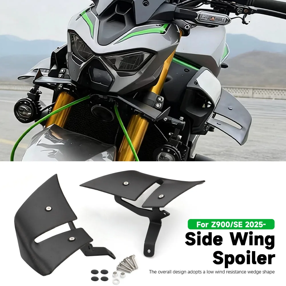 

For Kawasaki Z900 Z900SE 2025 2026 Motorcycles Accessories Side Downforce Naked Spoilers Fixed Winglet Fairing Wings Deflectors