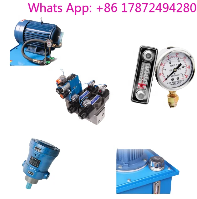 380V Hydraulic Pump Station Pneumatic Accessories 10 Ton Cylinder Manual Valve Wood Splitter Punching Press Machine