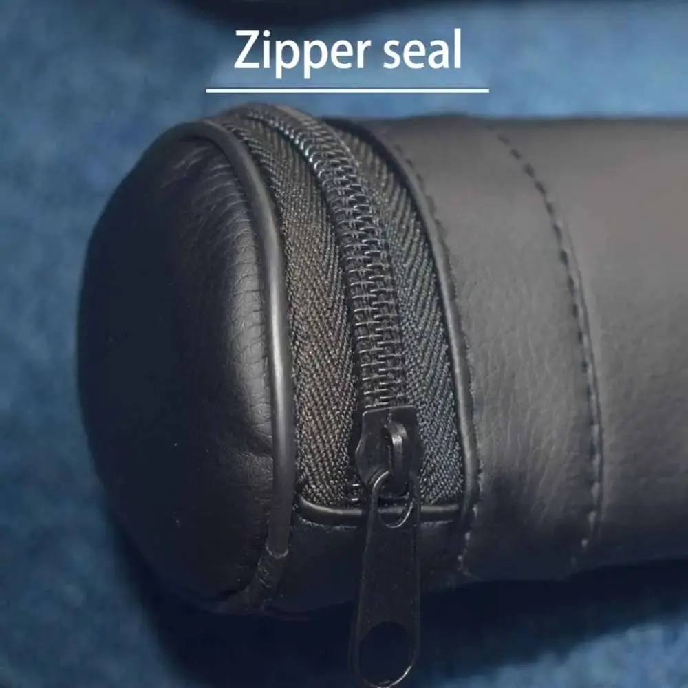 

Collapsible Billiard Cue Bag Faux Leather 32in 1/2 Pole Pool Cue Bag Rod Sleeve Shoulder Strap Billiard Carrying Case