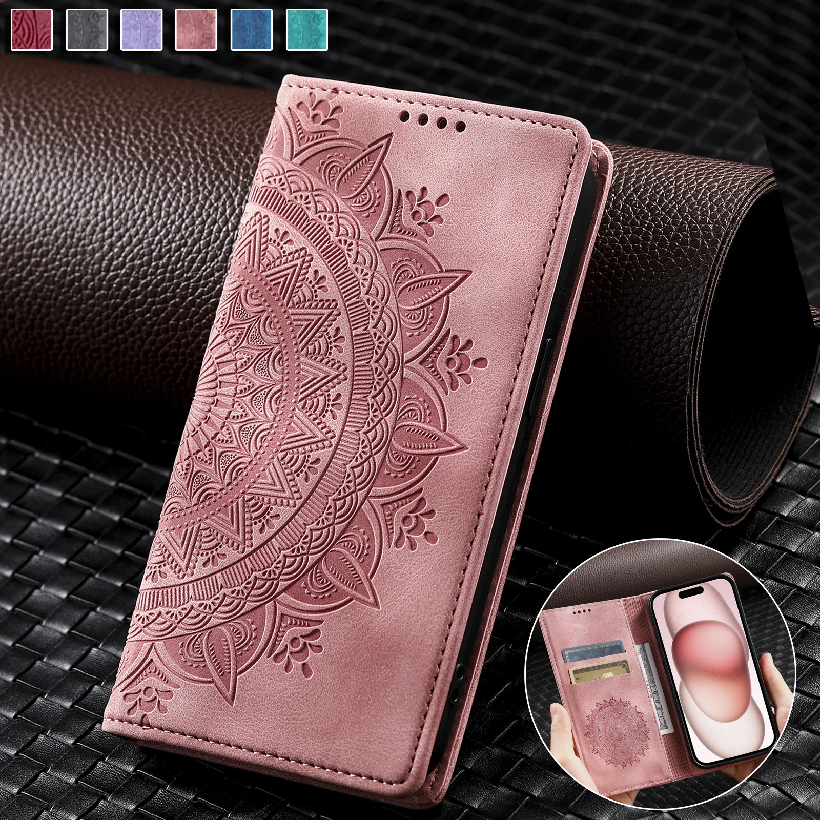 Magnetyczne etui z klapką ze skóry do XiaoMi RedMi Note 15 14 Pro + 13 12S 12 11 10 Pro Plus 13C 14C 9T 15C z portfelem i przegródkami na karty