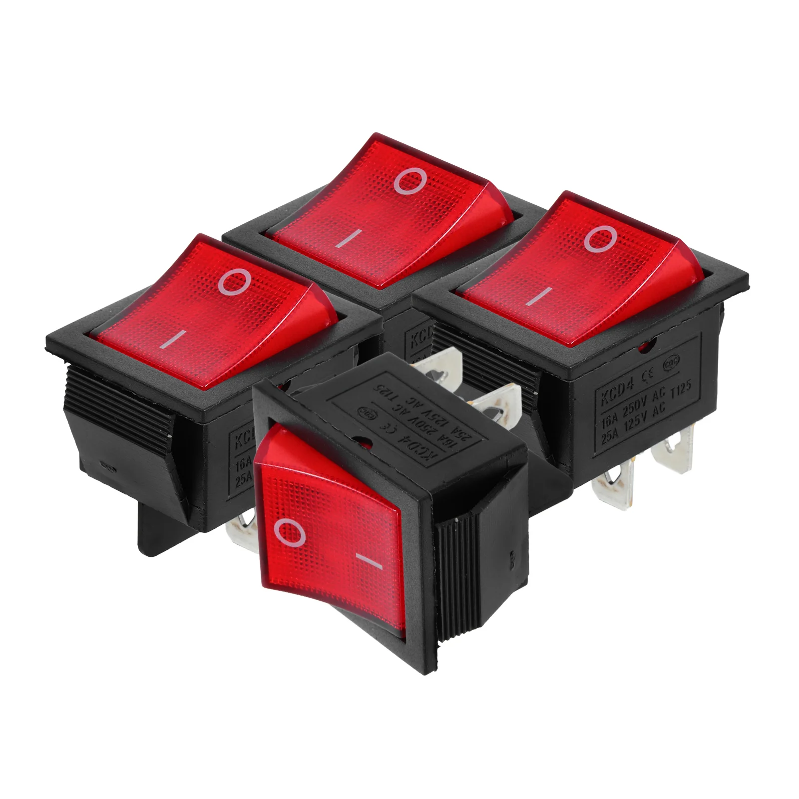 

4pcs Generator Rocker Durable Fuel Control Engine Stop Switch Easy Install Outdoor Generator Control Panel Replacement