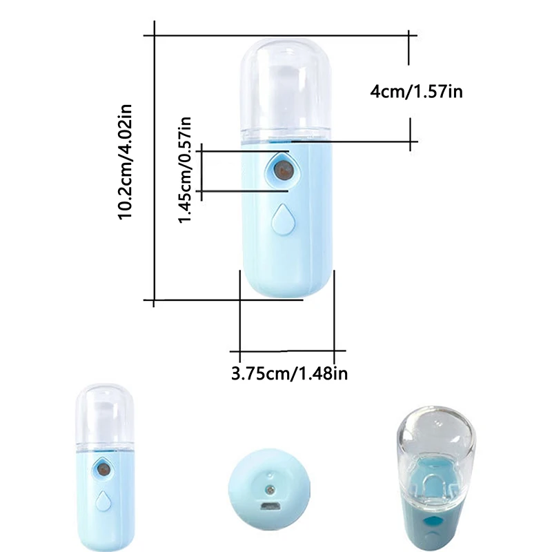 30ML Mini Nano Mist Gezichtssproeier Luchtbevochtiger USB Oplaadbare Vernevelaar Gezicht Hydraterende Schoonheid Instrumenten Huidverzorging Gereedschap
