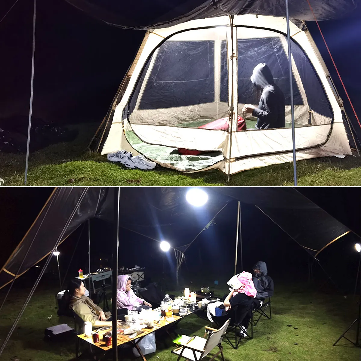 外国貿易アップグレード人気商品、80wキャンプ用ドアリンテル、交換可能、ipx65保護等級、調整可能パワー25000lm