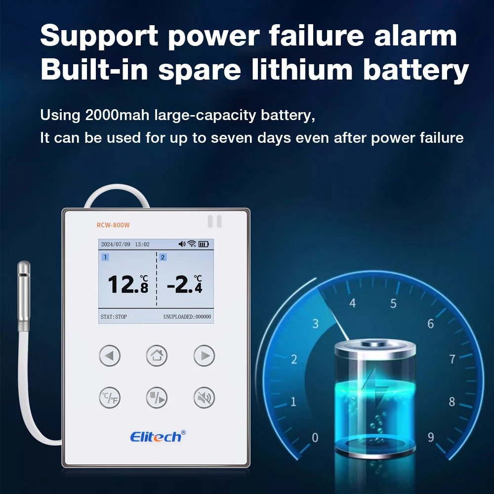 Smart WiFi Temperature Humidity Data Logger LCD Temp&RH Recorder Temperature Humidity Real-time Monitor for Vaccine Storage