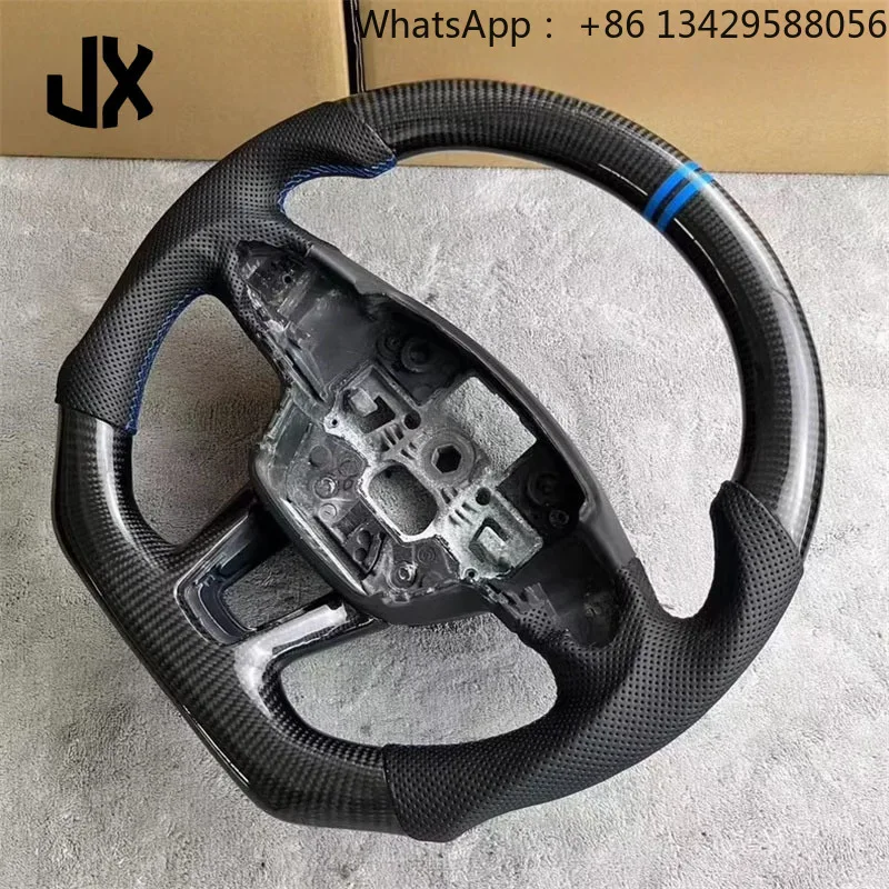 High Quality Leather Steering Wheel for Ford Focus Customized Carbon Fiber Car Interior Accessory