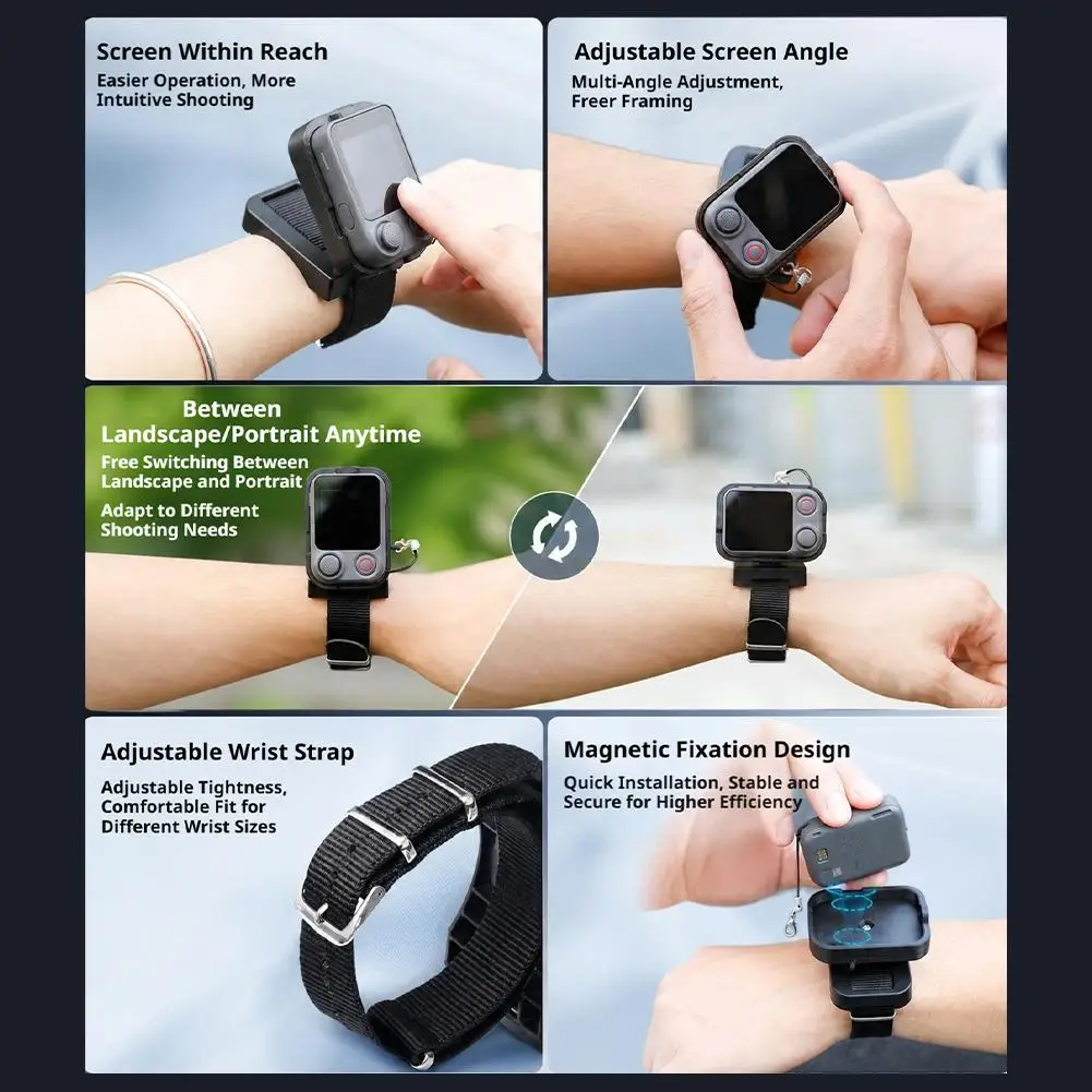 Wrist Strap Bracket For DJI Pocket 4p Remote Control Adjustable Nylon Band Protective Case Wearable Holder For Accessories