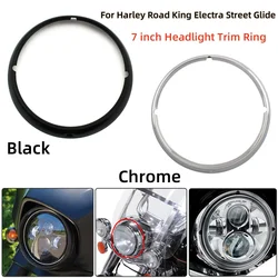 Motorcycle 7 Inch Headlight Lamp Trim Ring Cover Headlight Assembly For Harley Davidson Touring Road King Electra Street Glide
