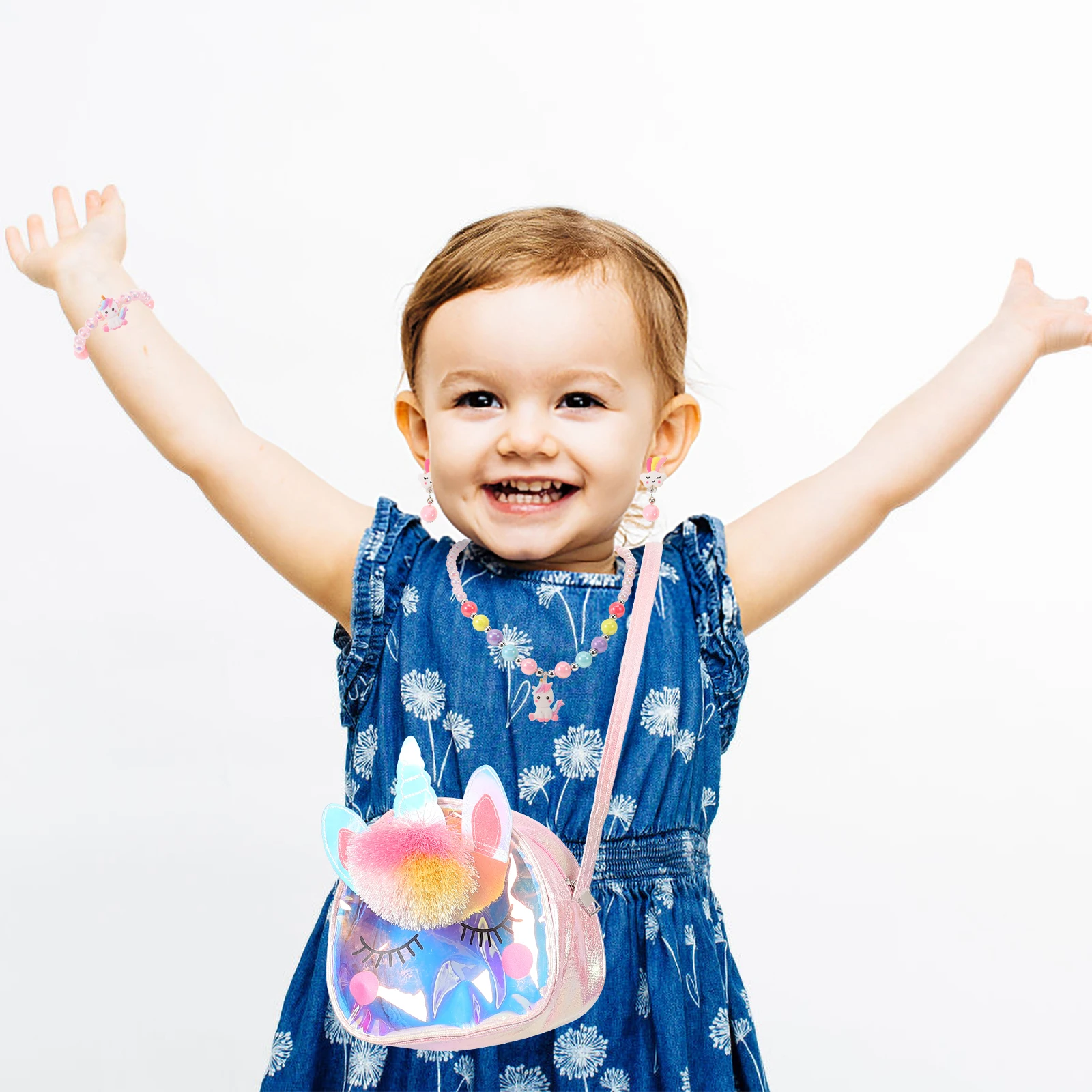 

Children's Bag Set Toddler Dress up Jewelry Girls' Decorative Kids Kids' Making Kits 7 Piece