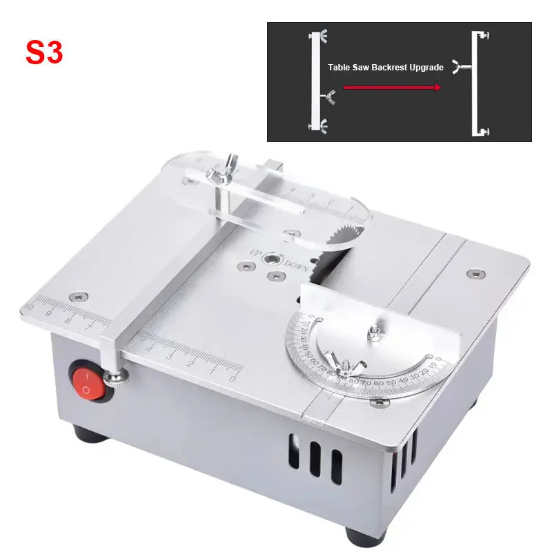 Mini Table Saw Miniature Cutting Table Chainsaws Desktop Acrylic PCB Sheet Cutting Machine Lift Saw Cut-off DIY Wood Blade Cut