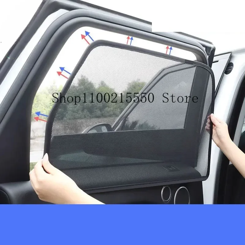 Car Sunshade Sun Visor Side Window Mesh Curtains Sun Shade Cover UV Heat Sunshield For GWM WEY TANK 300 2024 2023 2022 Magnetic