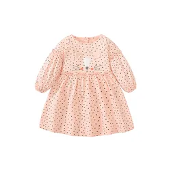 New Autumn Long-sleeved Girls' Princess Dress, Cotton Casual Children's Dress for Girl