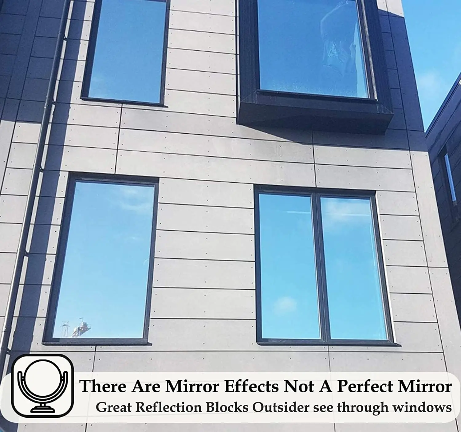 Window Privacy Film,One Way Mirror Film Daytime Anti UV Sun Blocking Heat Control Reflective Glass Tint Sticker for Home Office