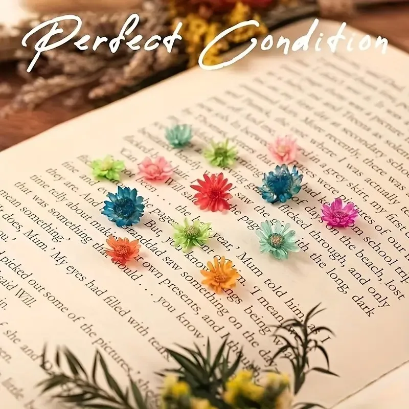 Classic artificial Flower Mix for Crafts - Real, Pressed Flowers for Resin Art, Nail Designs, Earring Creations & Soap Making