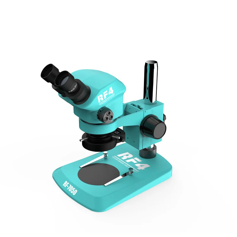 RF4 RF-7050+144 7-50X Continuous Zoom   Optical Stereo Binocular Microscope with 144LED Ring Light for Phone Repair