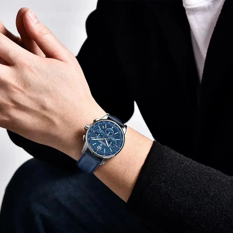 PAGANI DESIGN Men's YS-008 Sports Chronograph Watch - Japanese VK63 Quartz Movement Sapphire Crystal 100M Water Resistance Date