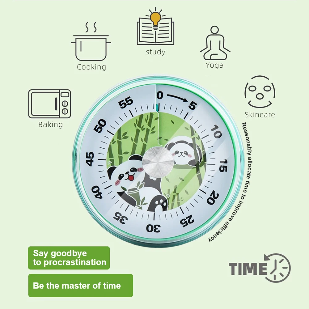 مؤقت الساعة المغناطيسي للطلاب المعلمين مع إنذار بصوت عالٍ مؤقت طبخ مؤقت المطبخ 60 دقيقة ميقاتي مرئي ميكانيكي #3