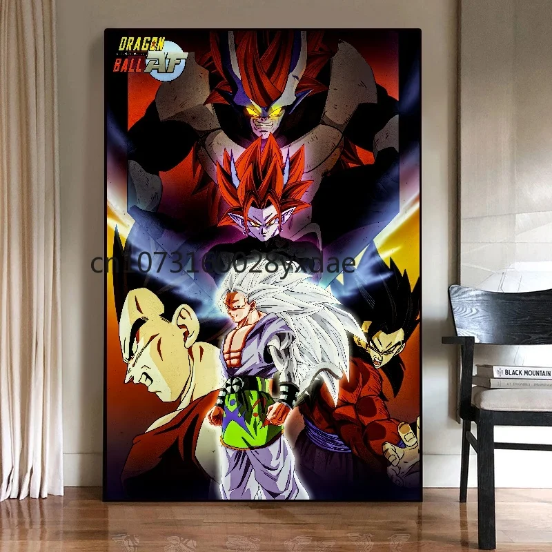 Classic Japanese Anime Vintage Canvas Prints Art HD Poster Dragon Ball Z Goku Vegeta Home Room Bar Wall Decor Painting Gift