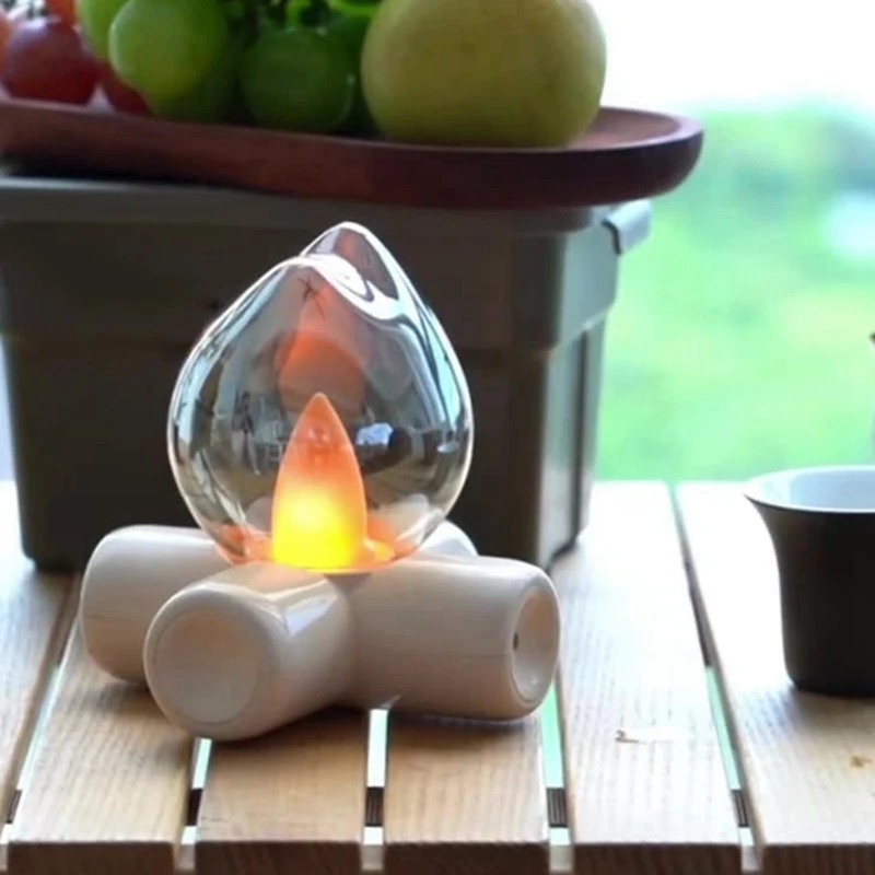 LED Flame Fire Light Bulb Bedside Table Lamp Fireplace Effect Mood Lighting for Bedroom Home Decor Party Night Lights-AD23