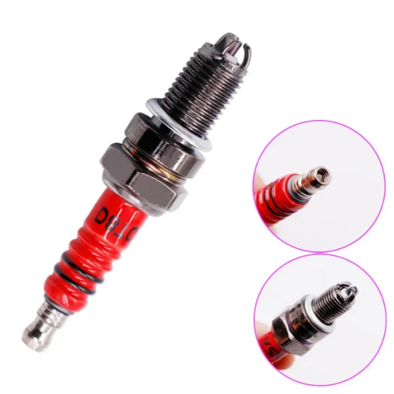 Motorcycle Spark Plug, A7tc D8TC110 125 150, General Purpose for Knight Moped, Scooter Spark Plug, Motorcycle Accessories