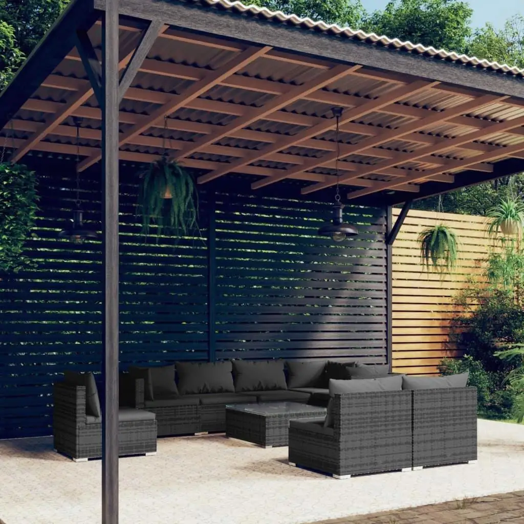 

Cozy Outdoor Garden Lounge Set in Stylish Grey Durable Weatherproof Seating for Patio Balcony Deck Furniture