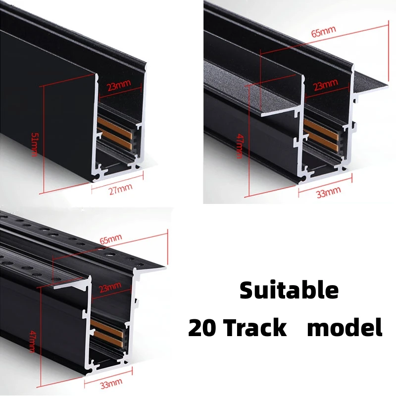Modern Recessed Magnetic Track Lights Design LED Lamp Magnetic Rail Ceiling System Indoor Track Lighting Spot Rail Spotlights