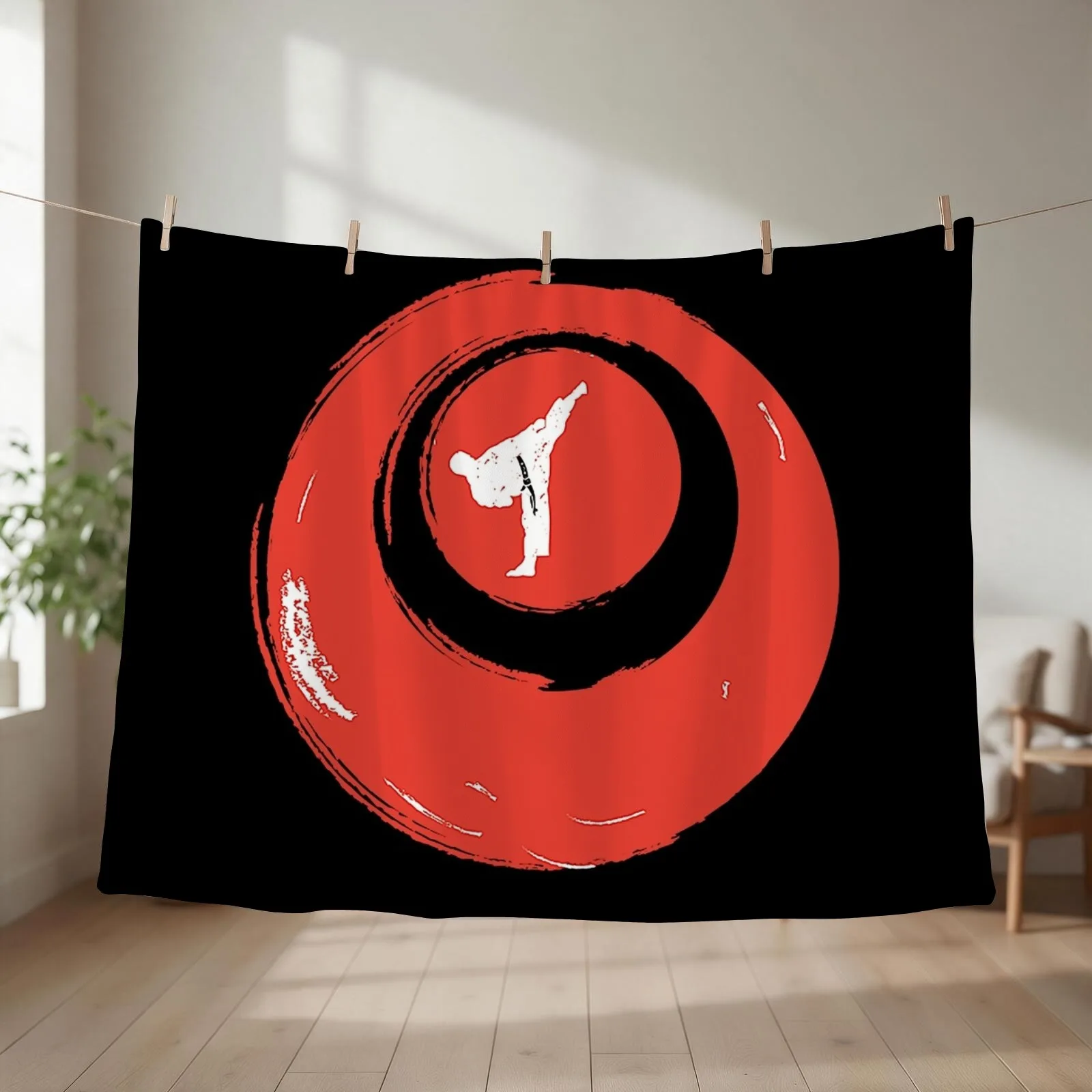 Okinawa Karate japan shirt Throw Blanket couch cozy soft plush fuzzy picnic outdoor blanket