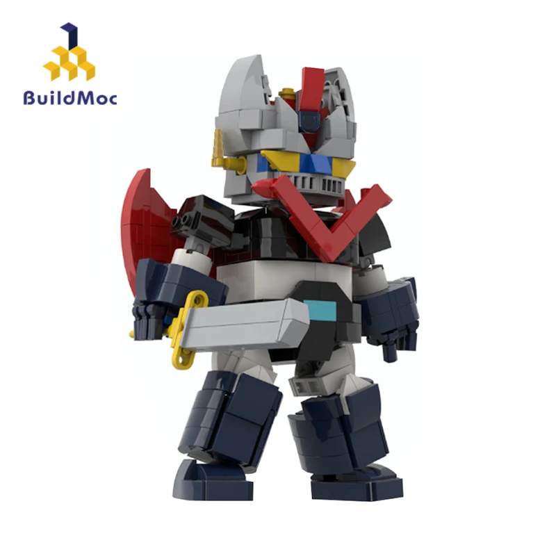 Buildmoc Mazinger Z Robot Figures Superheroes Anime MOC Set Building Blocks Kits Toys for Children Kids Gifts Robots Toy 497PCS