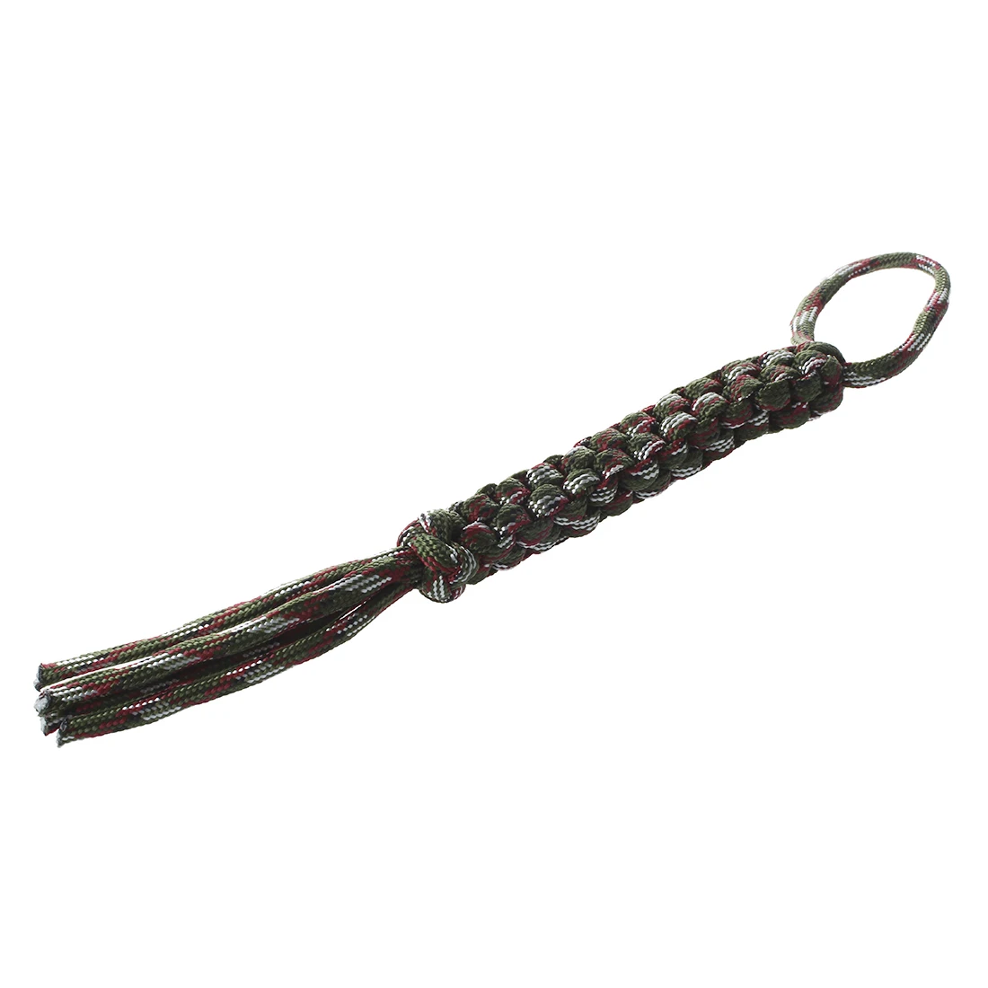 Woodland Digital Camo Paracord Square Weave Knife Lanyard