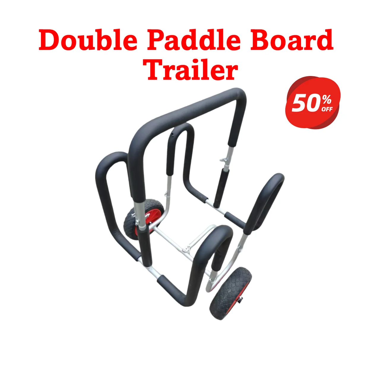 

Aluminum Dual Surfboard Trolley, Portable Transport Cart for 2 Surfboards