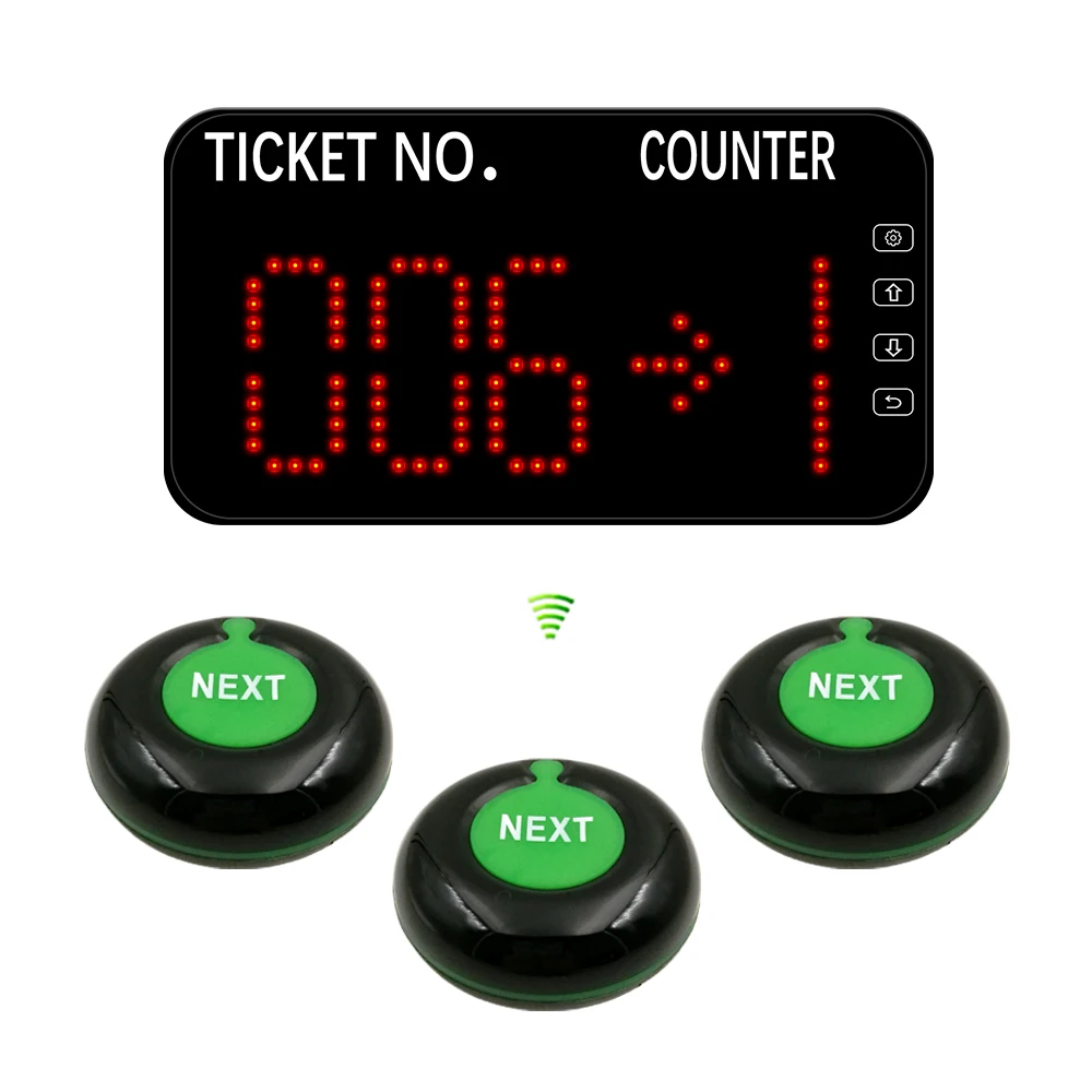 433.92mhz Waiting Room Number System Queue Management System Show Ticket Counter Number for Bank Service Center