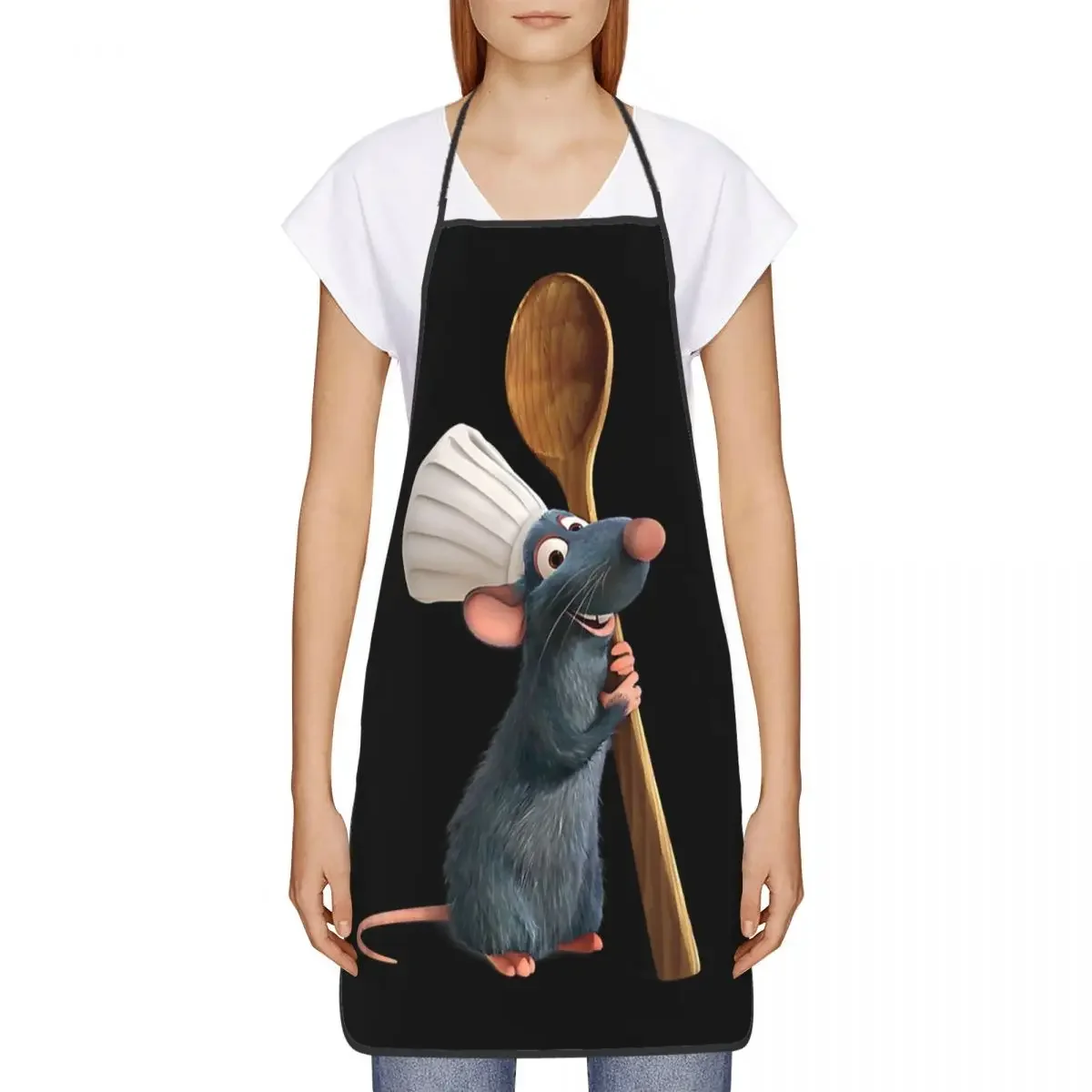 Aprons for kitchen Apron kitchen man half Unisex Ratatouille Chef Remy With Spoon Apron Adult Women Men Chef Tablier Cuisine For