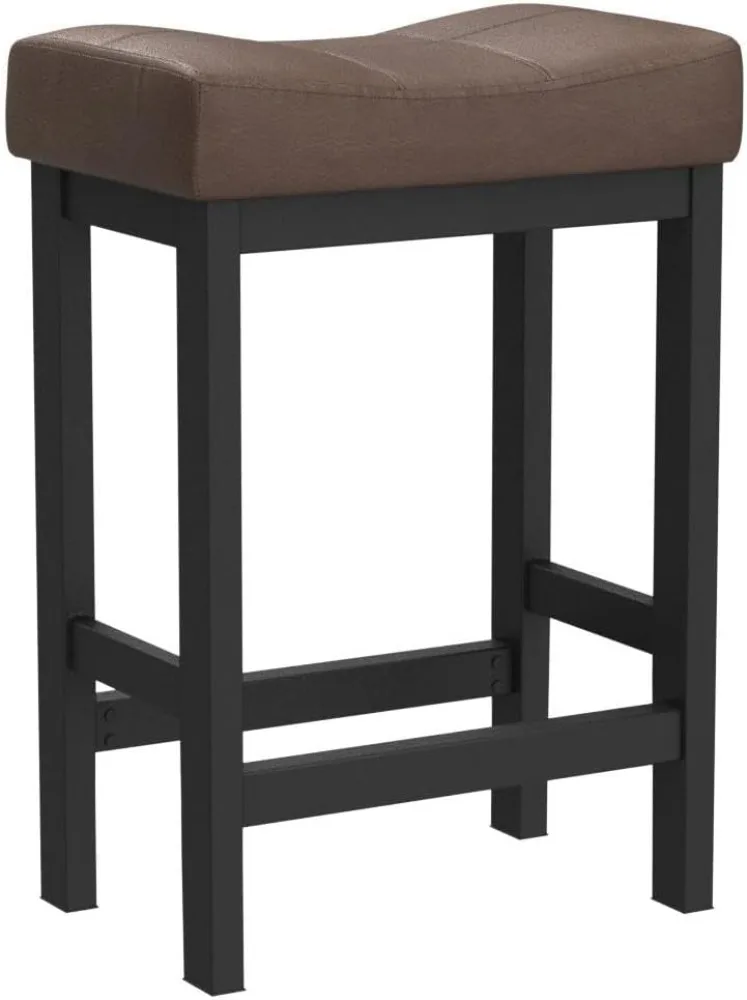 KATDANS-Tabourets de bar en cuir PU avec base en métal, tabourets de cuisine modernes, 24 pouces