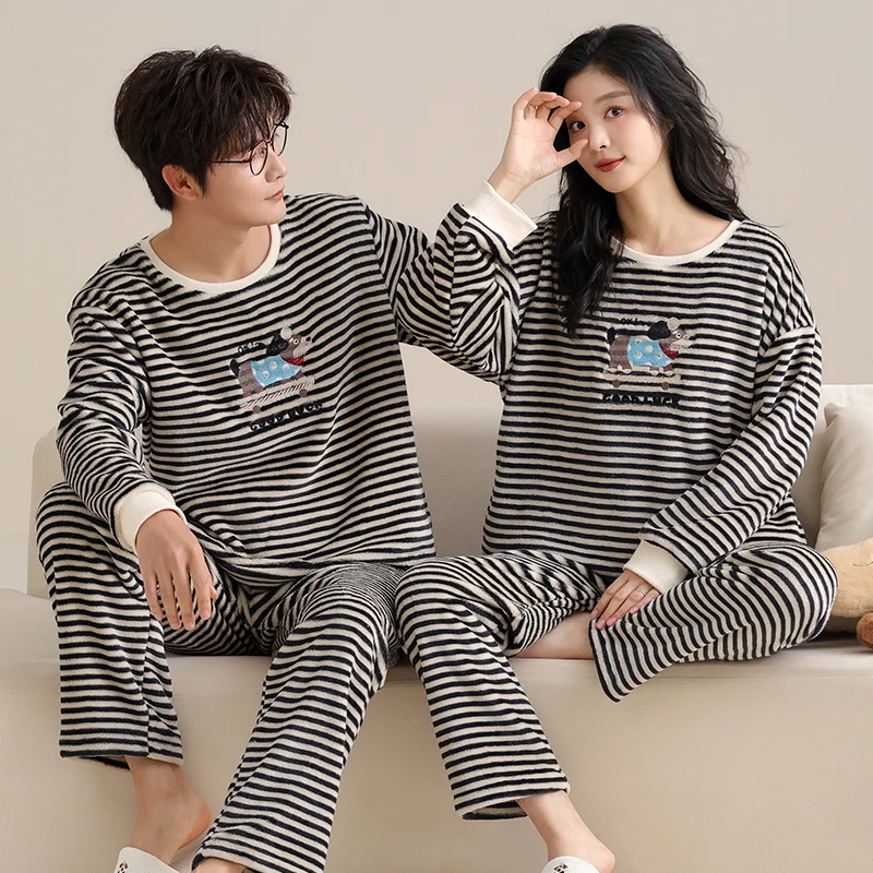 

Сексуальные женские пижамные комплекты: фланелевые пижамы для рождественских праздников, зимние, с длинными рукавами, брюки в полный рост, для холодной погоды, домашняя одежда