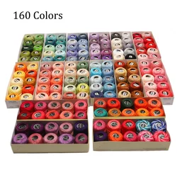 Amohillos taglia 8 filo all'uncinetto doppio mercerizzato lungo fiocco cotone egiziano perla 10 colori diversi Set 43 yarde 5 grammi palla