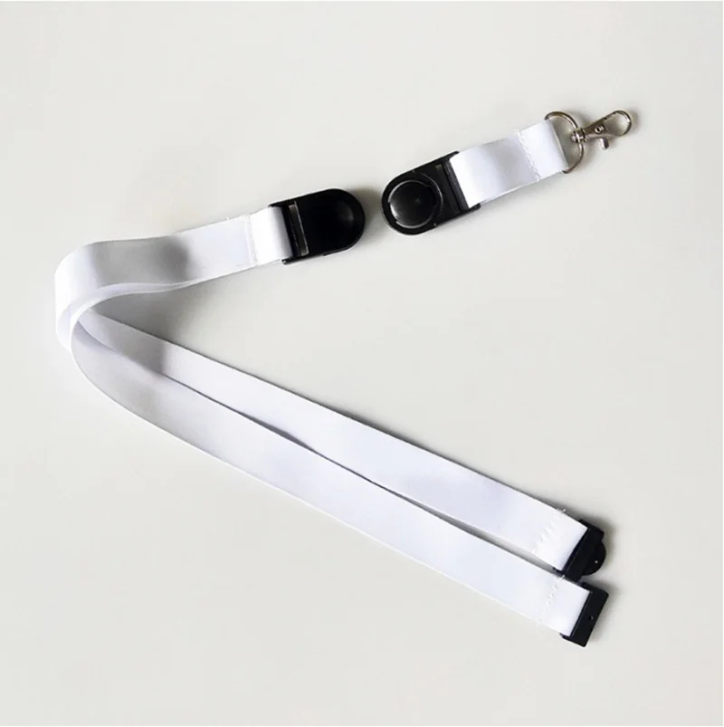 10pcs sublimation printing blank lanyards phone strap neck lace handing cord rope with safety buckle chest tag string