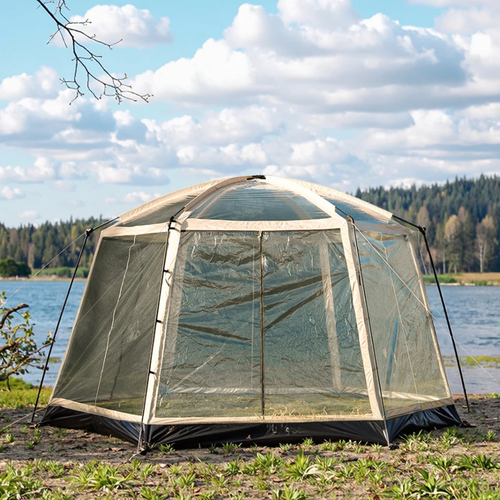 Outdoor Starry Sky Sunroom Hexagonal Transparent Tent Spring Autumn Winter Pool Heating Tent for Camping Bubble House Sun Room