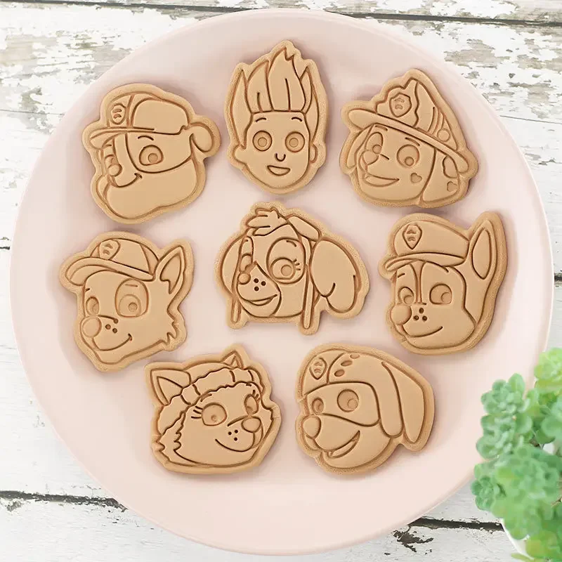 8Pcs PAW Patrol Cake Decorating Tool Baking Tools Cartoon Mold Baking Accessories Cookie Cutter Kitchen Gadgets Cookie Embossing