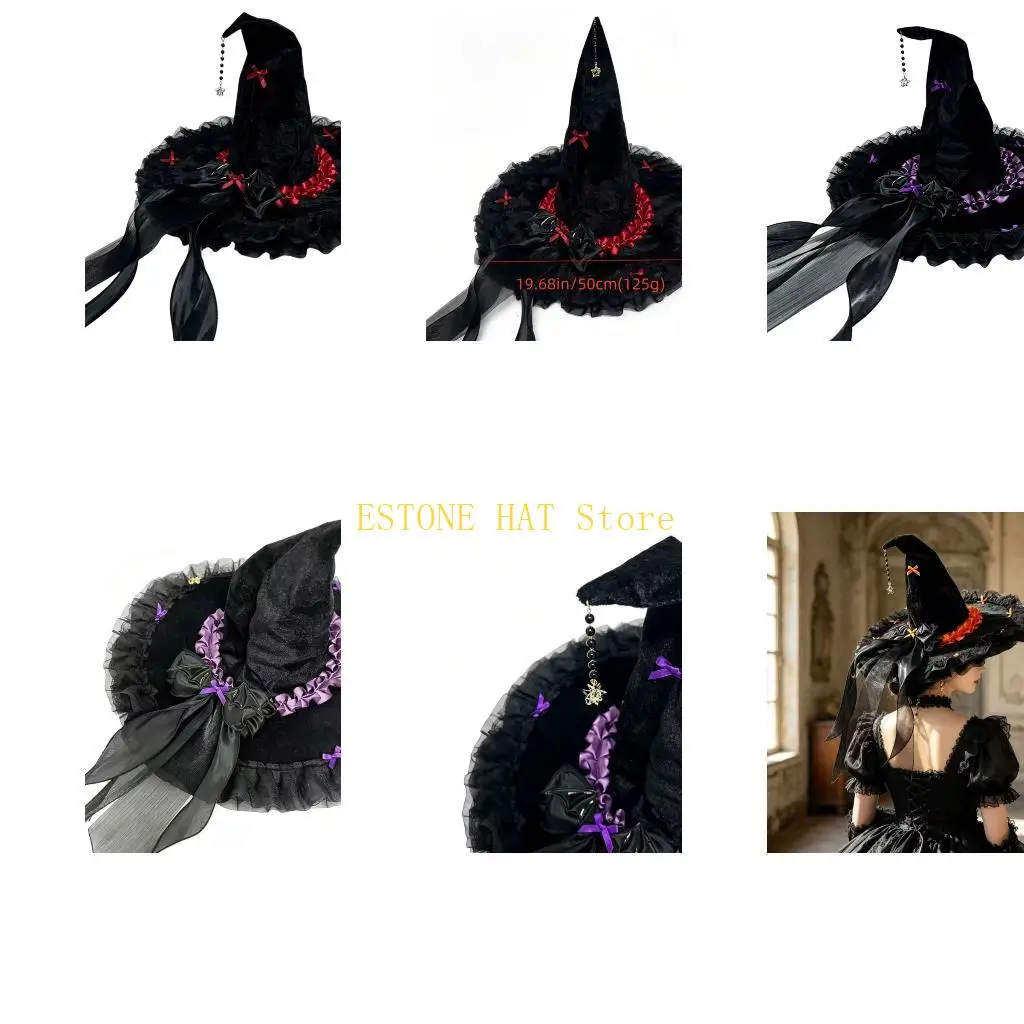 49MF Premium Witch Hat With Soft Touch For Halloween Event And Themed Parties