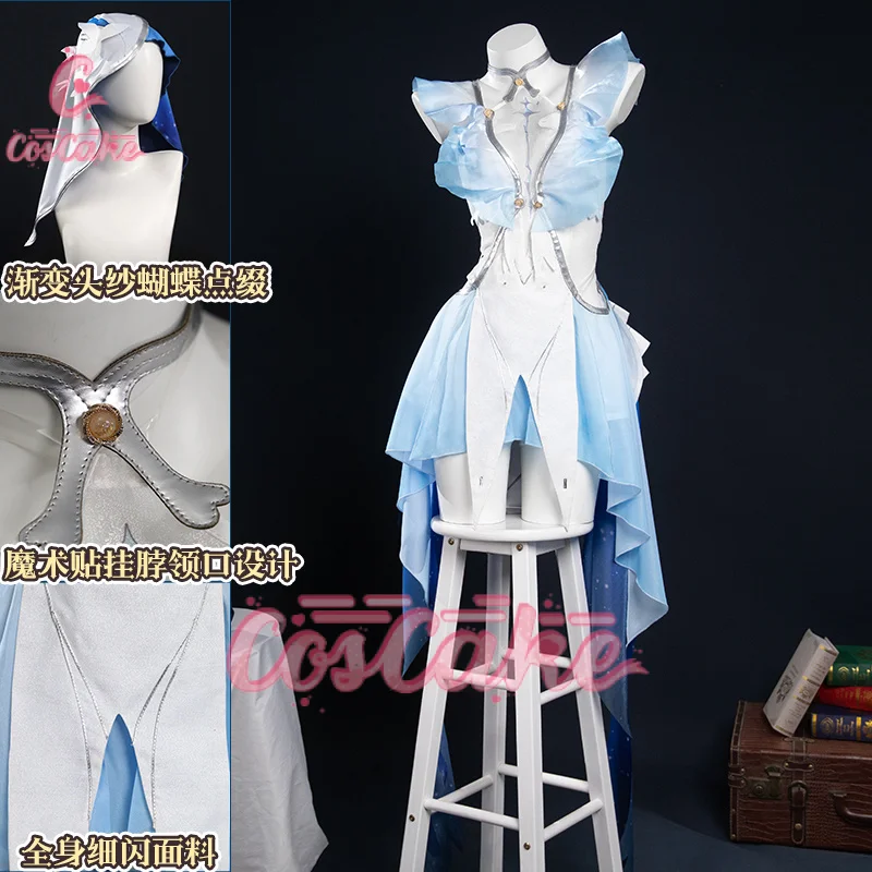 

The Shorekeeper Cosplay Costume Wuthering Waves Dress Game Uniform Veil Black Shores Halloween Party for Women Props Coscake