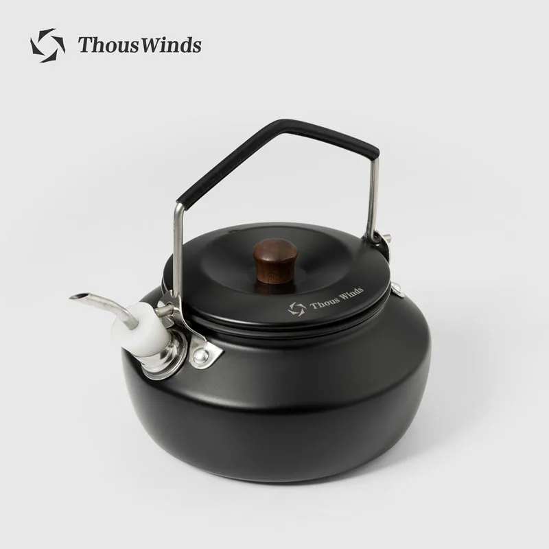 Thous Winds 0.6/1L Camping Kettle Portable Outdoor Tourist Tableware Utensils Tea Coffee Cookware Hiking Supplies Equipment