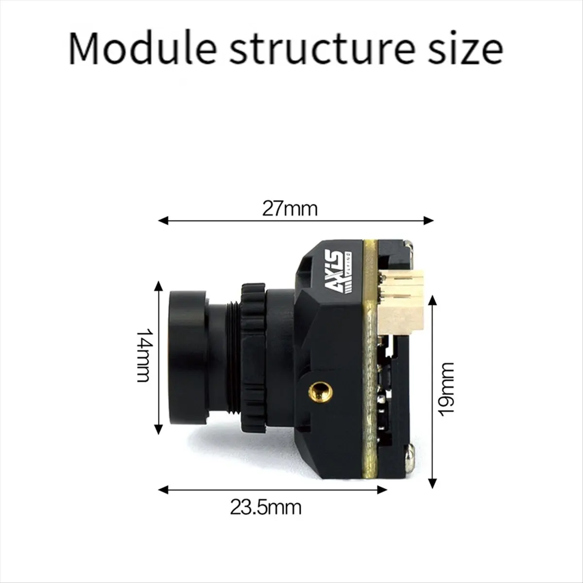 N05R Axisflying Mini C2 Camera 5-40V 14mm FPV Camera 16:9/4:3 NTSC/PAL Switchable 19x19mm Super WDR for FPV Drone