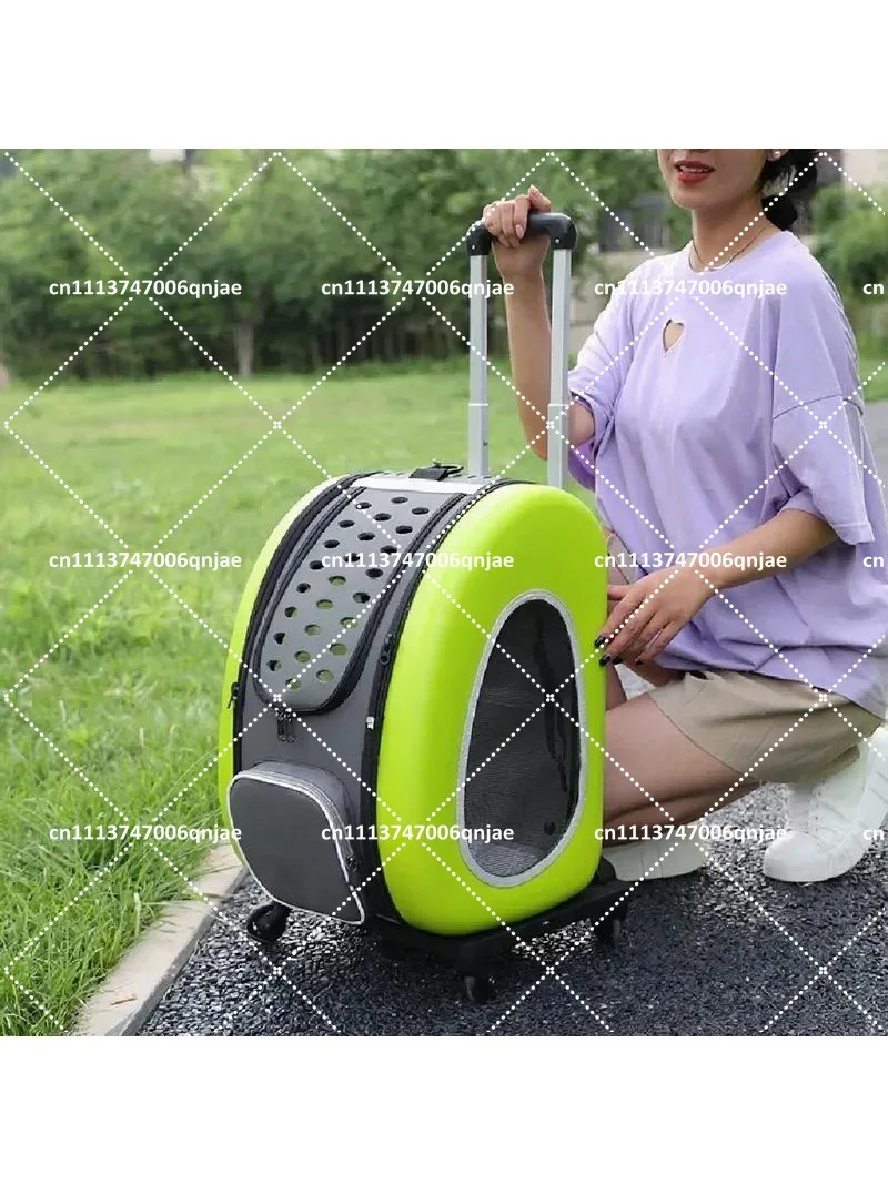 

Pet Travel Backpack for Small Dogs Cats, Breathable Outdoor Carrier Bag with Draw-Bar Closure