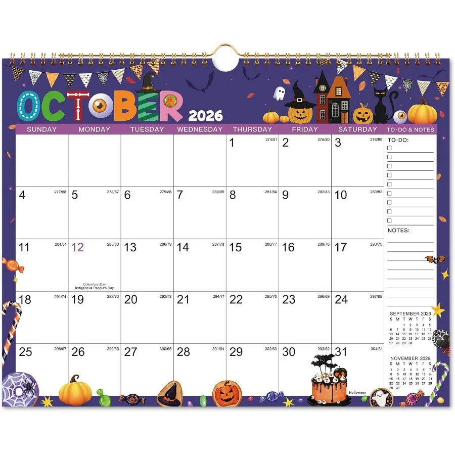 

Календарь на 2026 годы Настенный календарь на 2026 января 2026 декабря 2026 Календарь-планировщик на 2026 14,8 x 11,6 дюйма с двойной переплетом, подвесной H