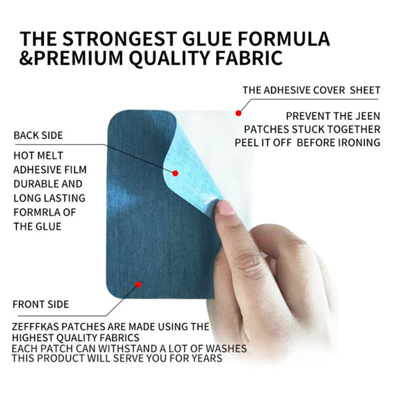 30/25/20/5 PCS Denim Patches DIY Iron On Denim Elbow Patches Repair Pants For Jean Clothing Pants badges Apparel Sewing Fabric