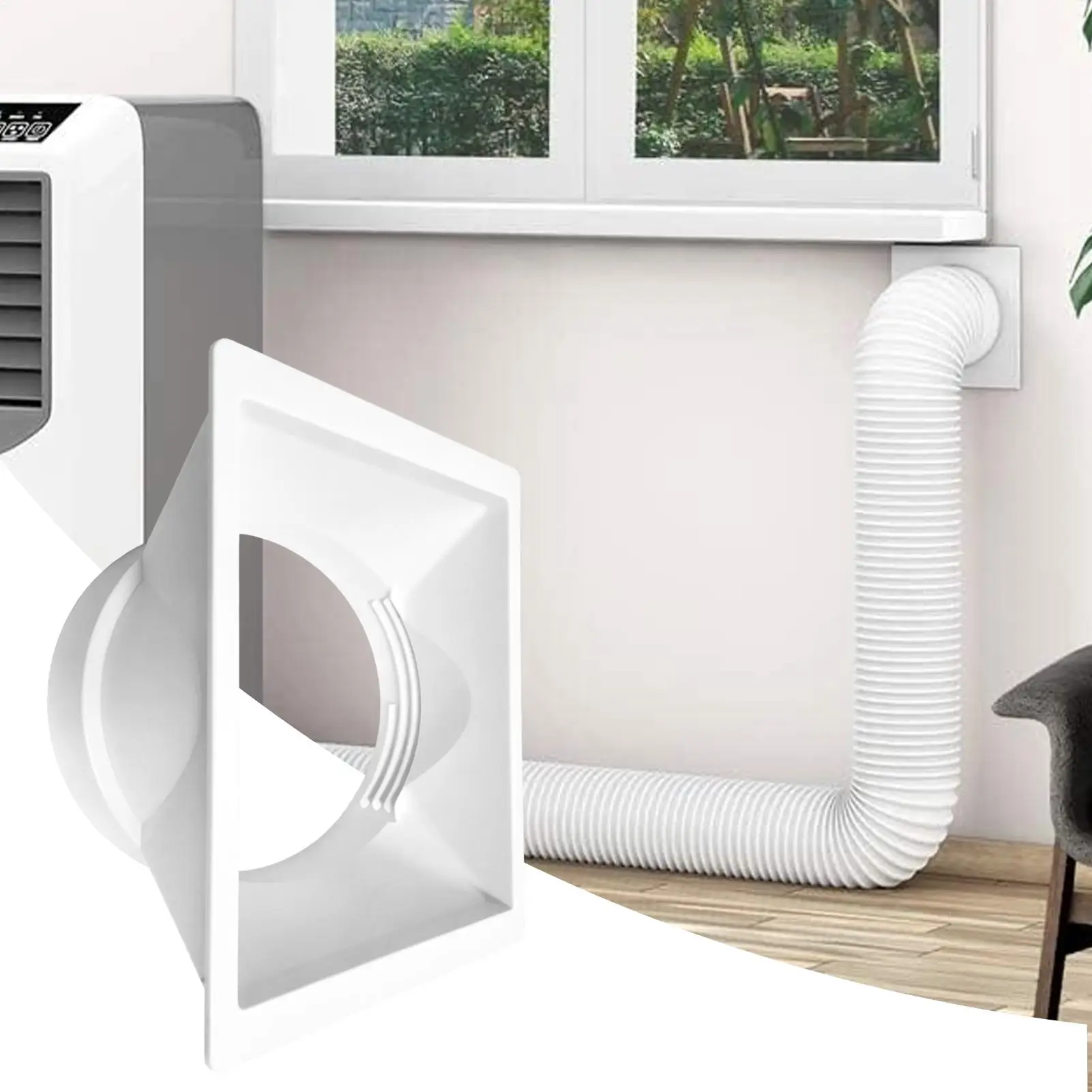 Portable Air Conditioner Hose Coupler Window Adapter Coupling Extender 5.9 Inch AC Exhaust Vent Hose Coupler Exhaust Port